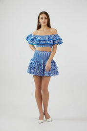 Cutout Off-Shoulder Two-Piece Set