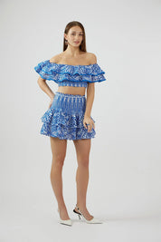 Cutout Off-Shoulder Two-Piece Set