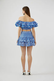 Cutout Off-Shoulder Two-Piece Set