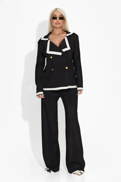 Buttoned Knit Cardigan &amp; Pant Set