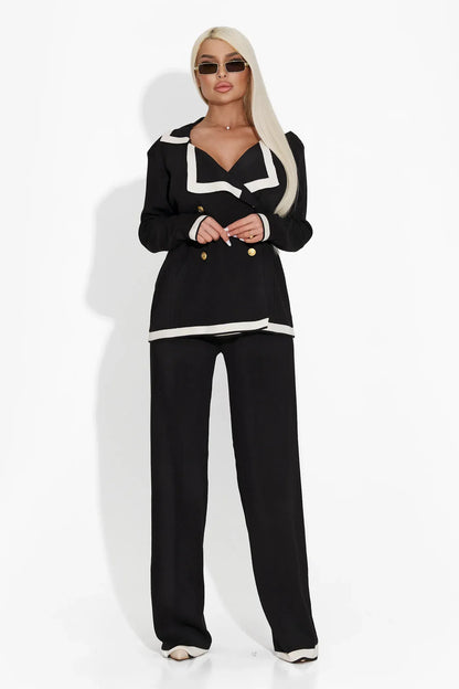 Buttoned Knit Cardigan &amp; Pant Set