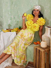 Flower Monokini With Skirt