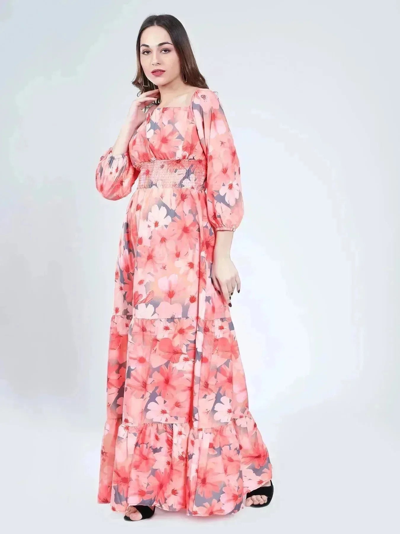 Floral Tier Maxi Dress