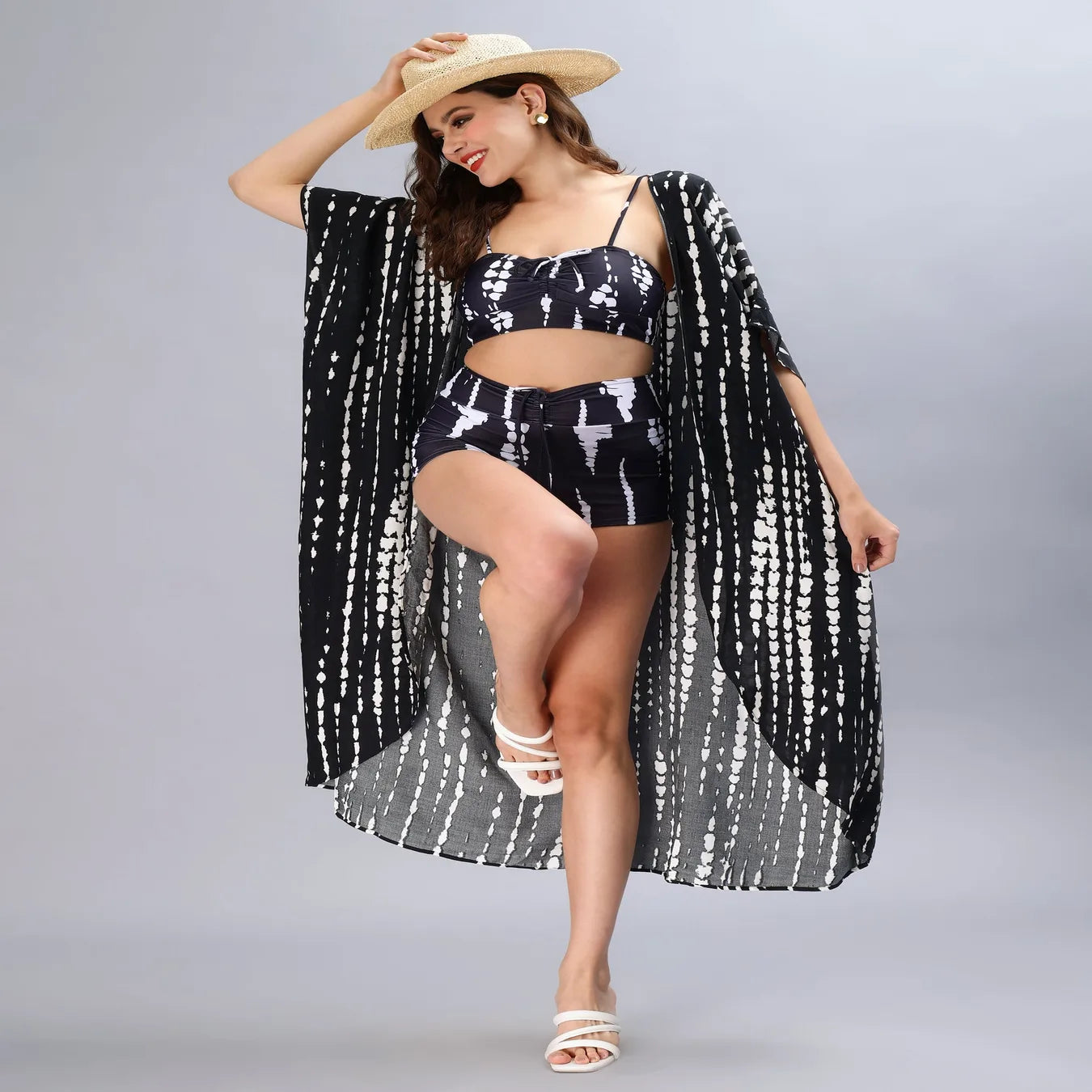 Black and White Bikini Set