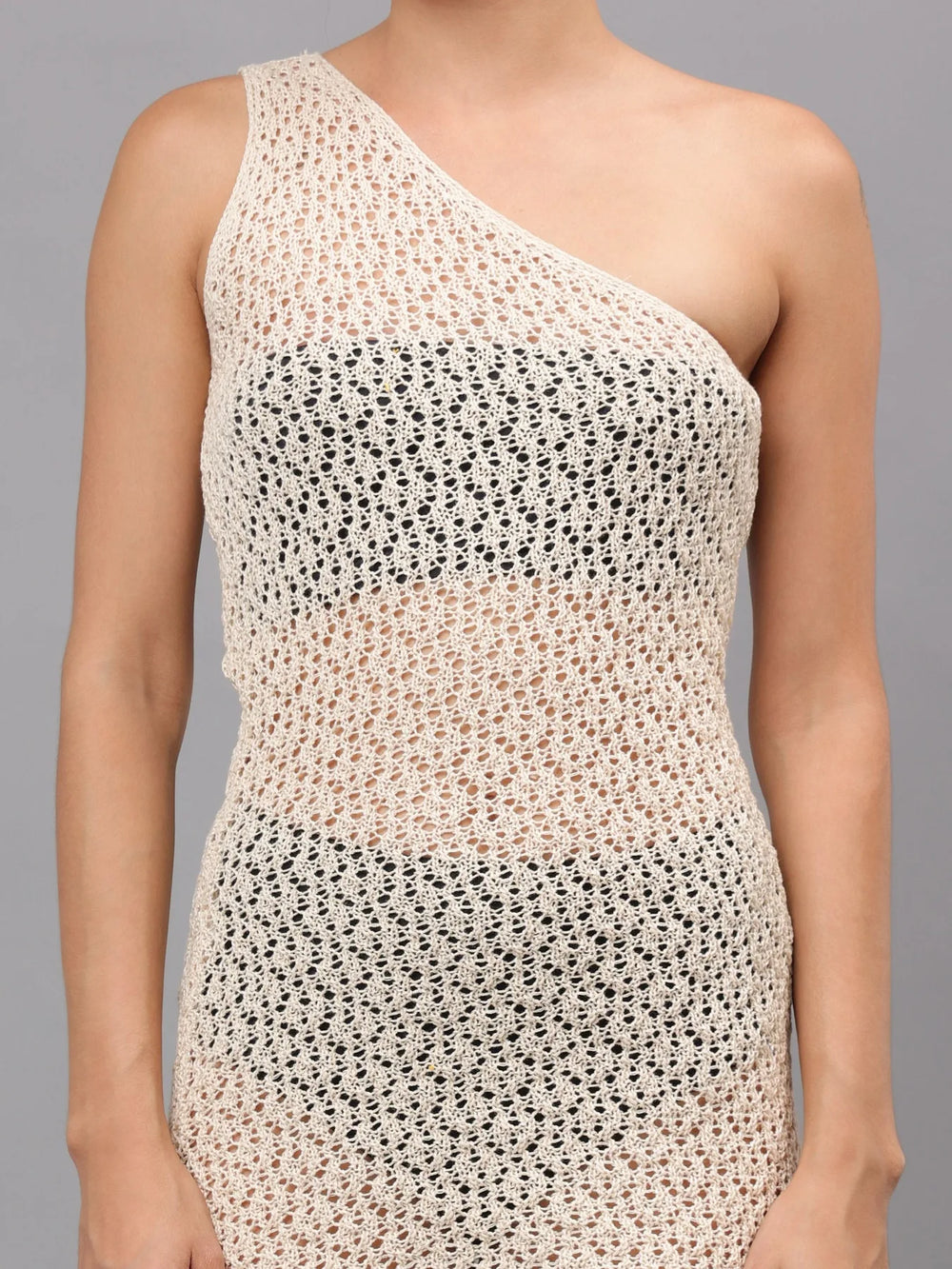 One Shoulder Crochet Cover Up