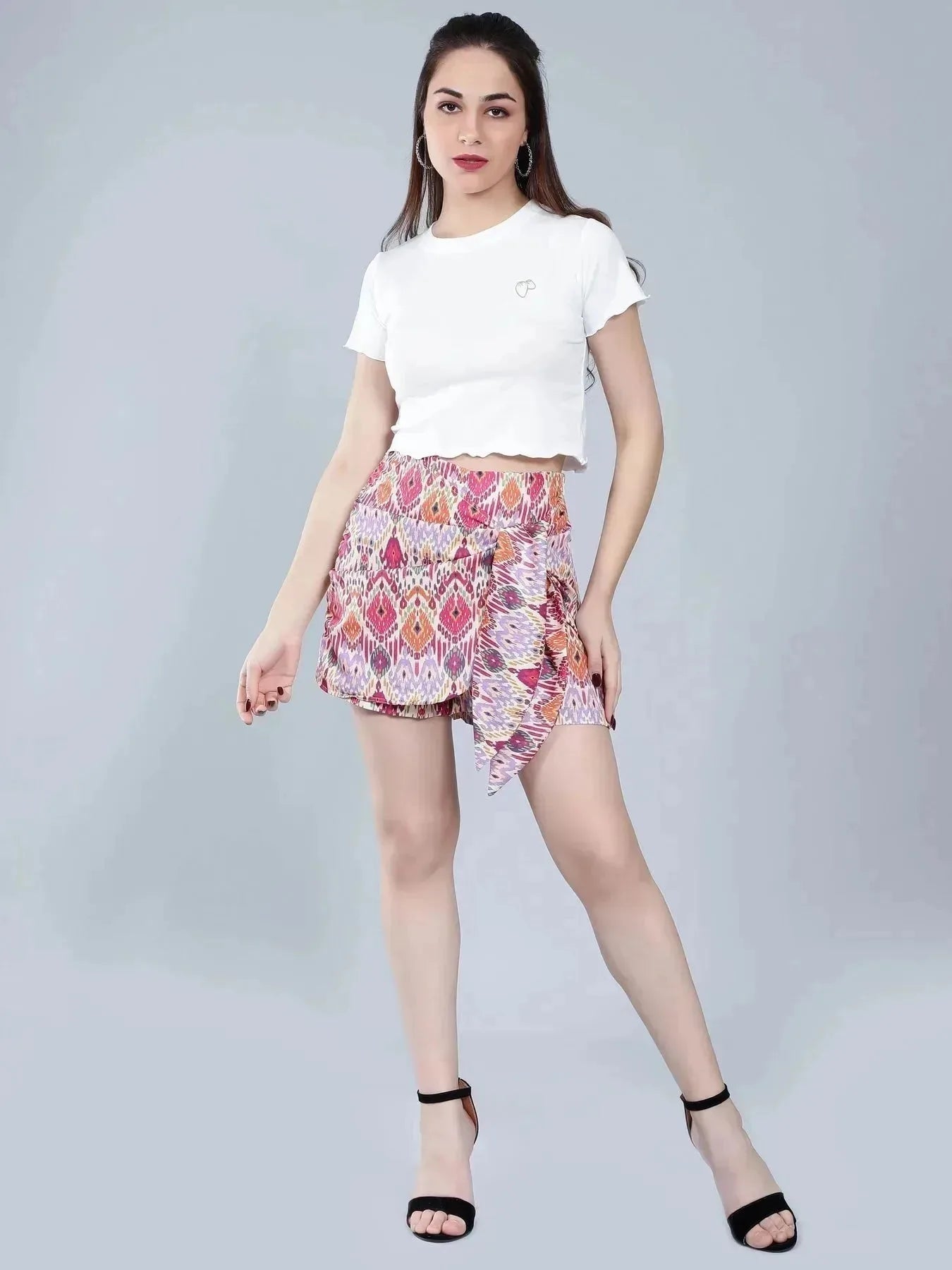 Strawberry Embroidery Crop Tee