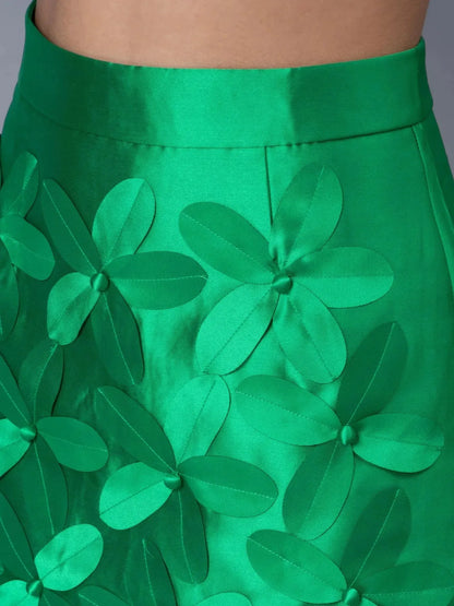 High Waist Flower Skirt