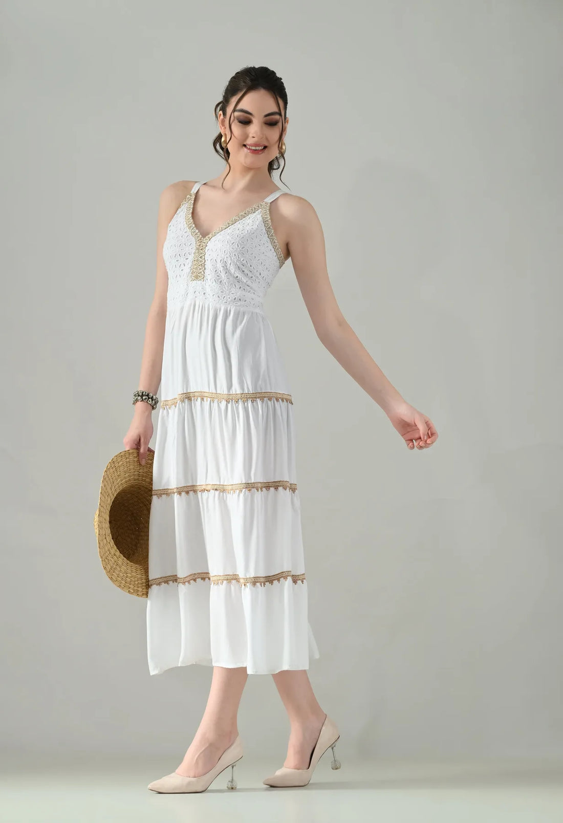Schiffli Breeze Midi Dress