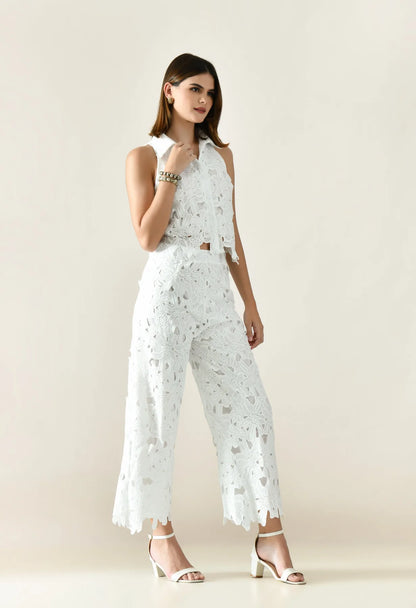Floral Hollow Lace Co-ord Set