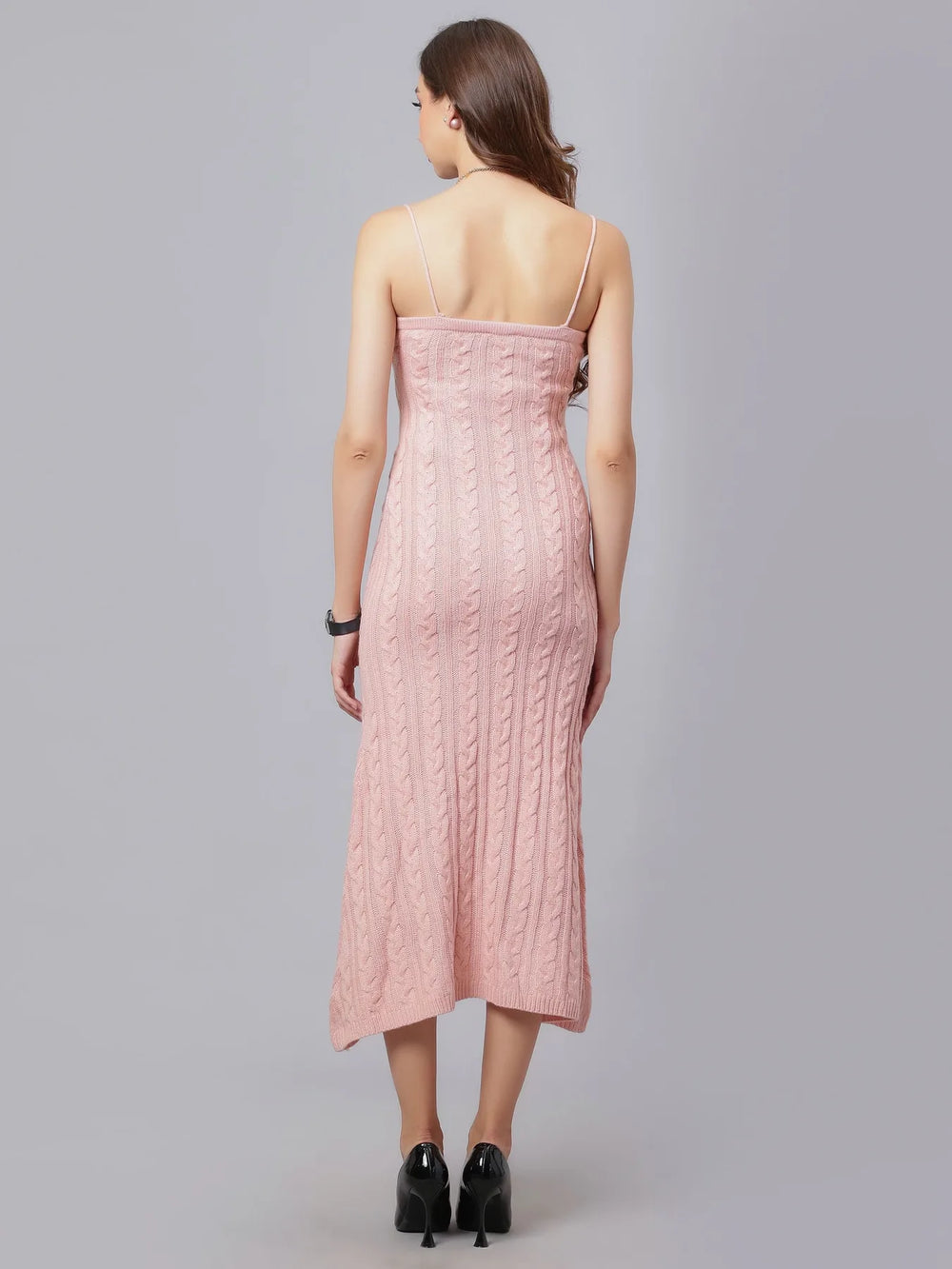 Cable Knitted Midi Dress
