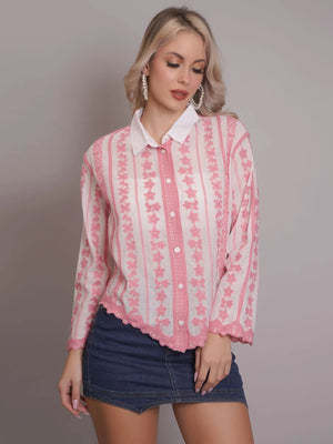 Chain Stitch Embroidered Shirt