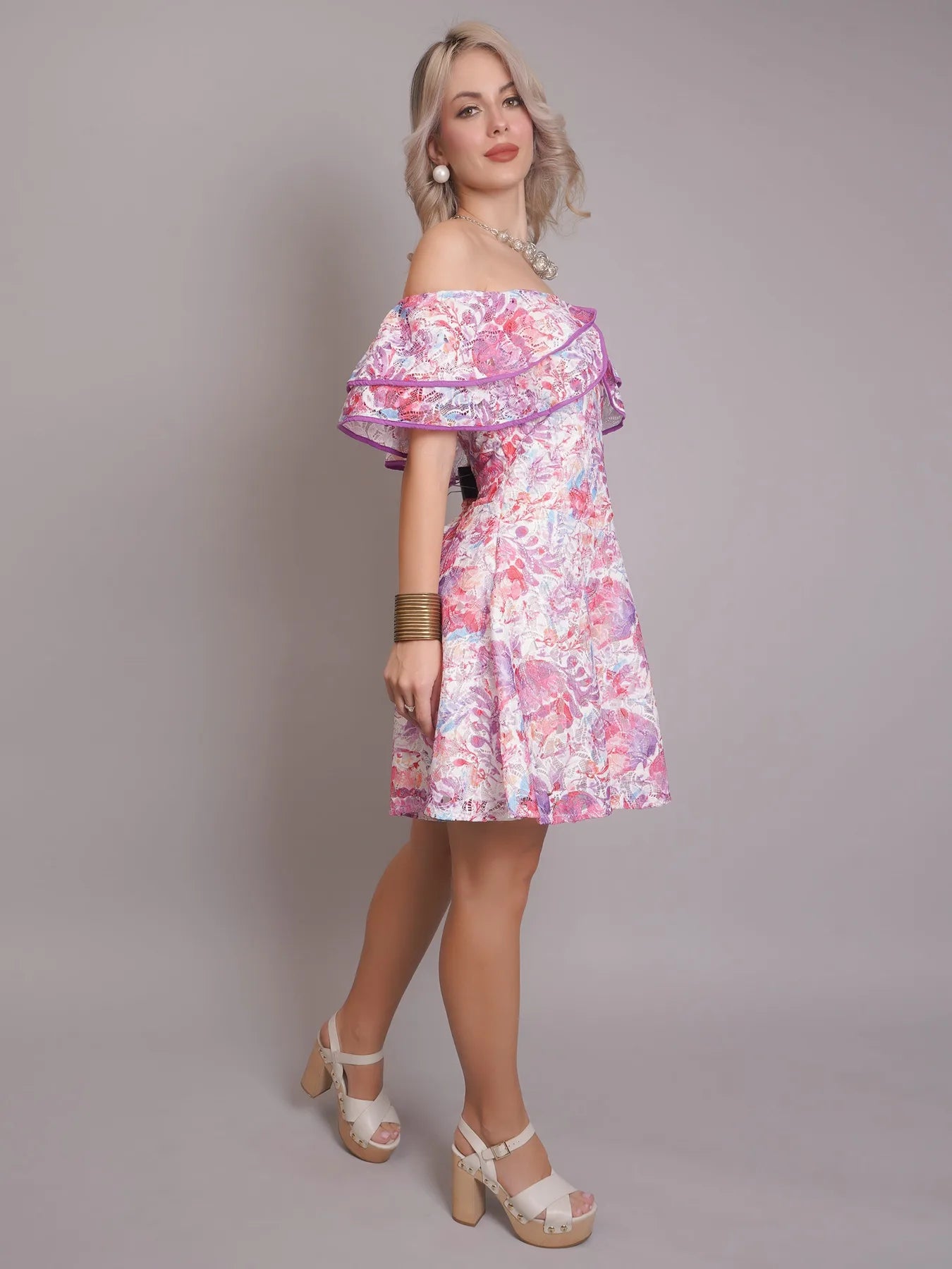 Floral Ruffle Mini Dress