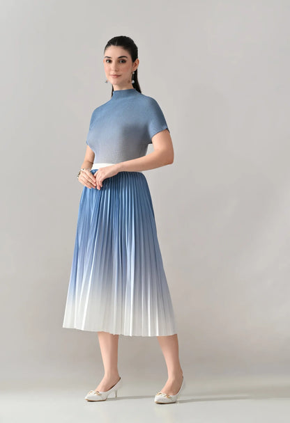 Ombre Pleated Two-Piece Set