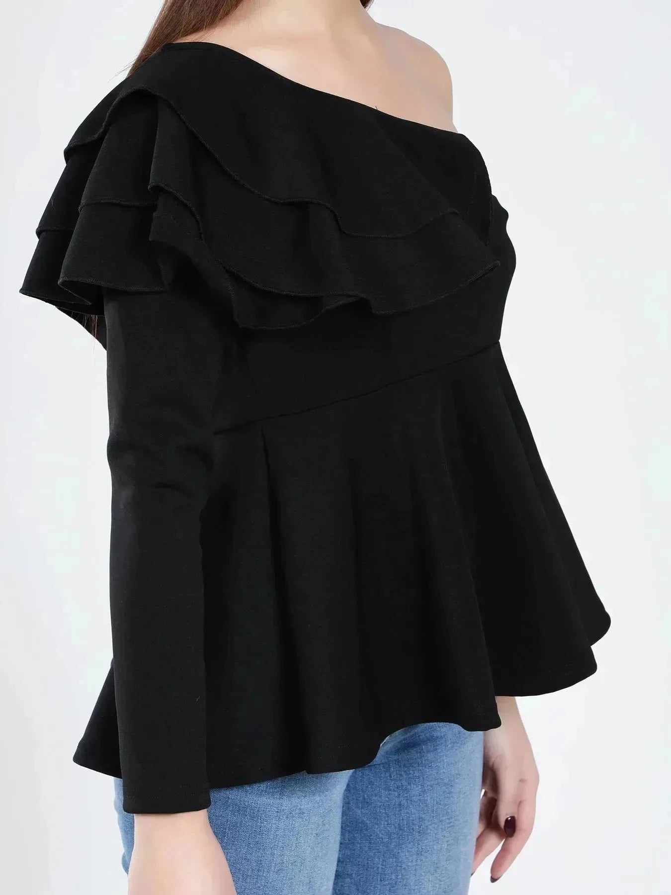 Off-Shoulder Peplum Blouse