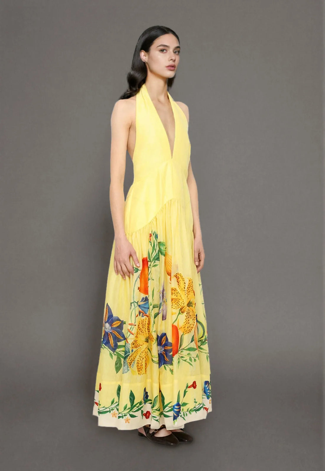 Halter Neckline Maxi Dress