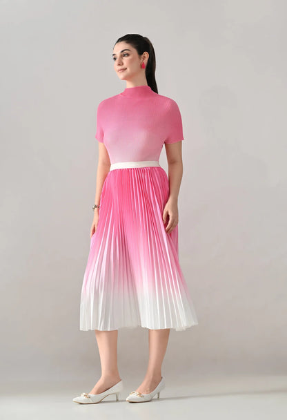 Ombre Pleated Two-Piece Set