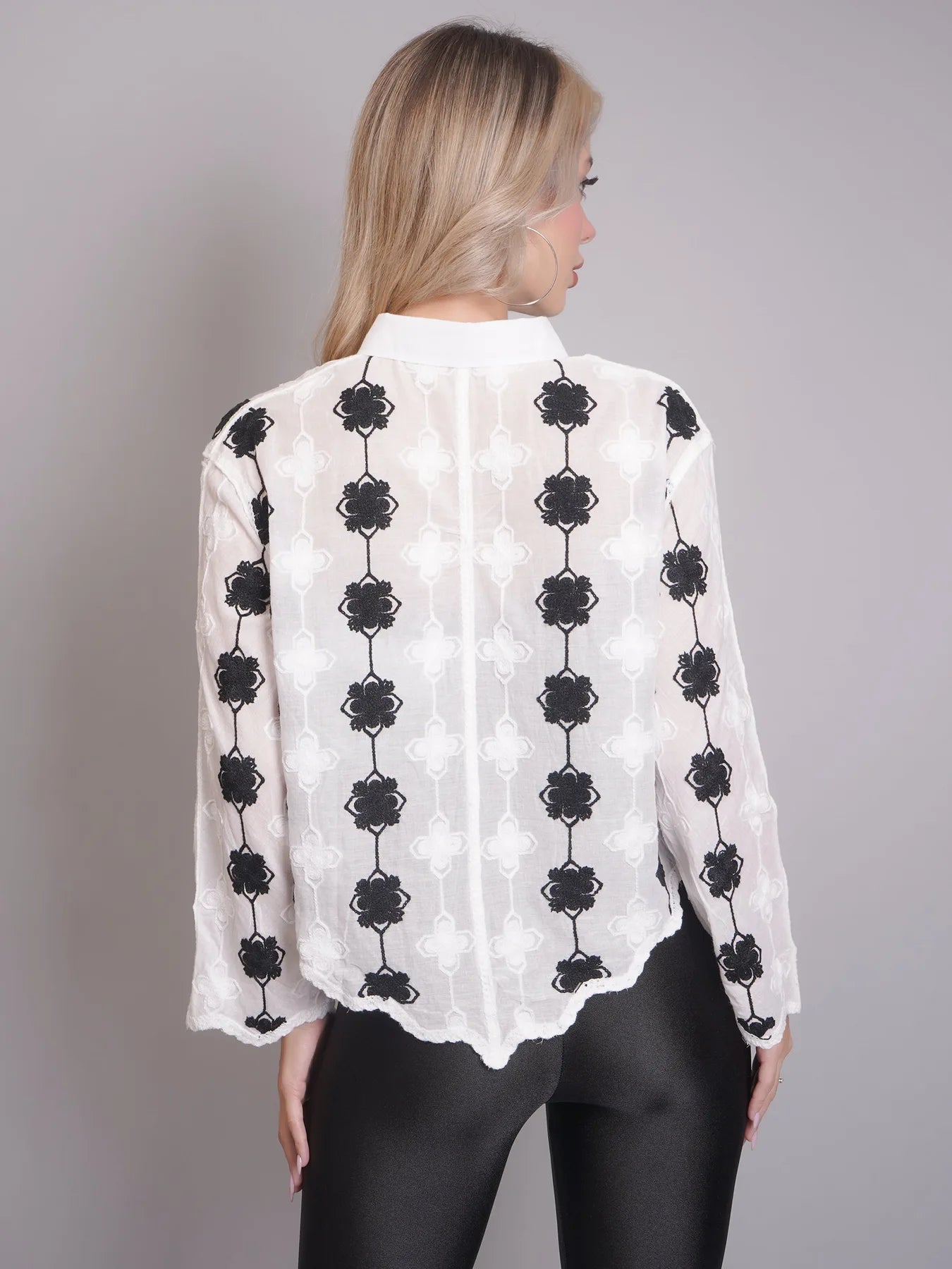 Chain Stitch Embroidered Shirt