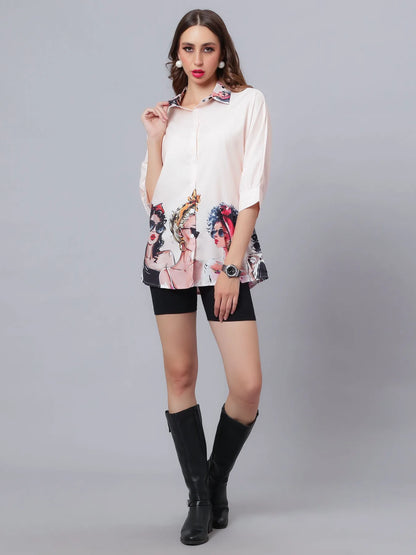 Fashionable Girls Printed Shirt