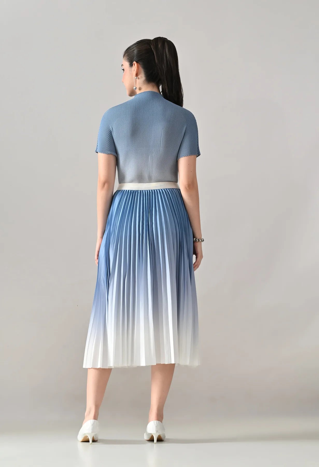 Ombre Pleated Two-Piece Set