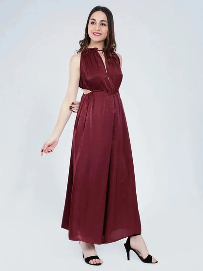 Vintage Style Plain Jumpsuit