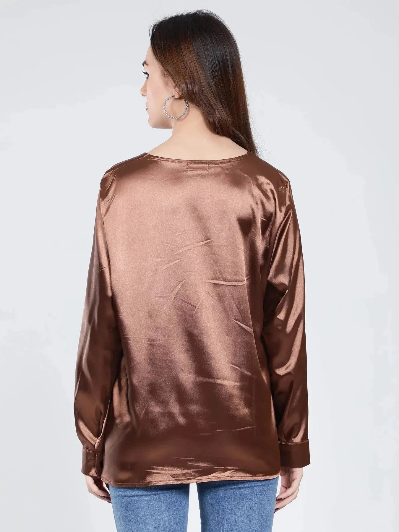 V-Neck Satin Top