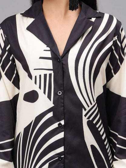 Abstract Printed Two-Piece Set