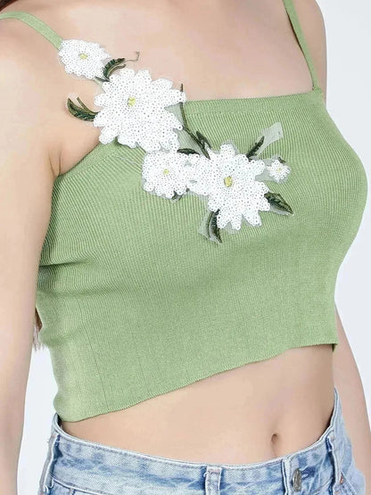 Floral Appliques Cami Top