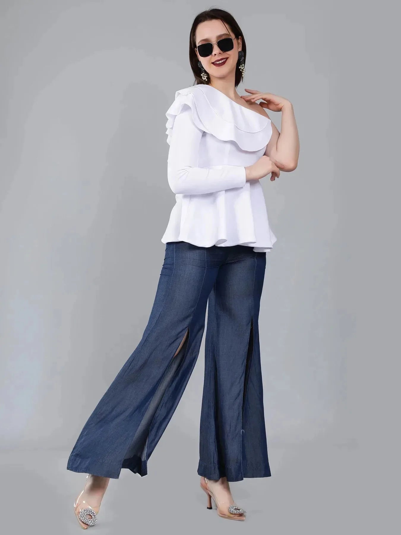 Off-Shoulder Peplum Blouse