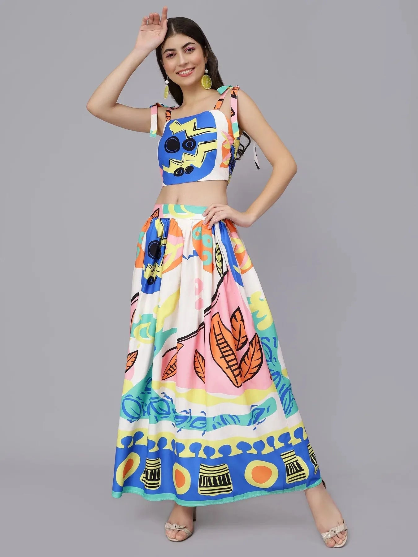 Sunray Printed Two Piece Set