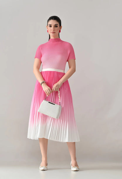 Ombre Pleated Two-Piece Set