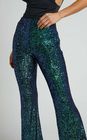 High Waisted Sequins Trousers