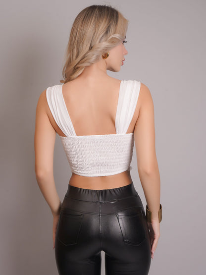 Floral Embroidery Corset Top