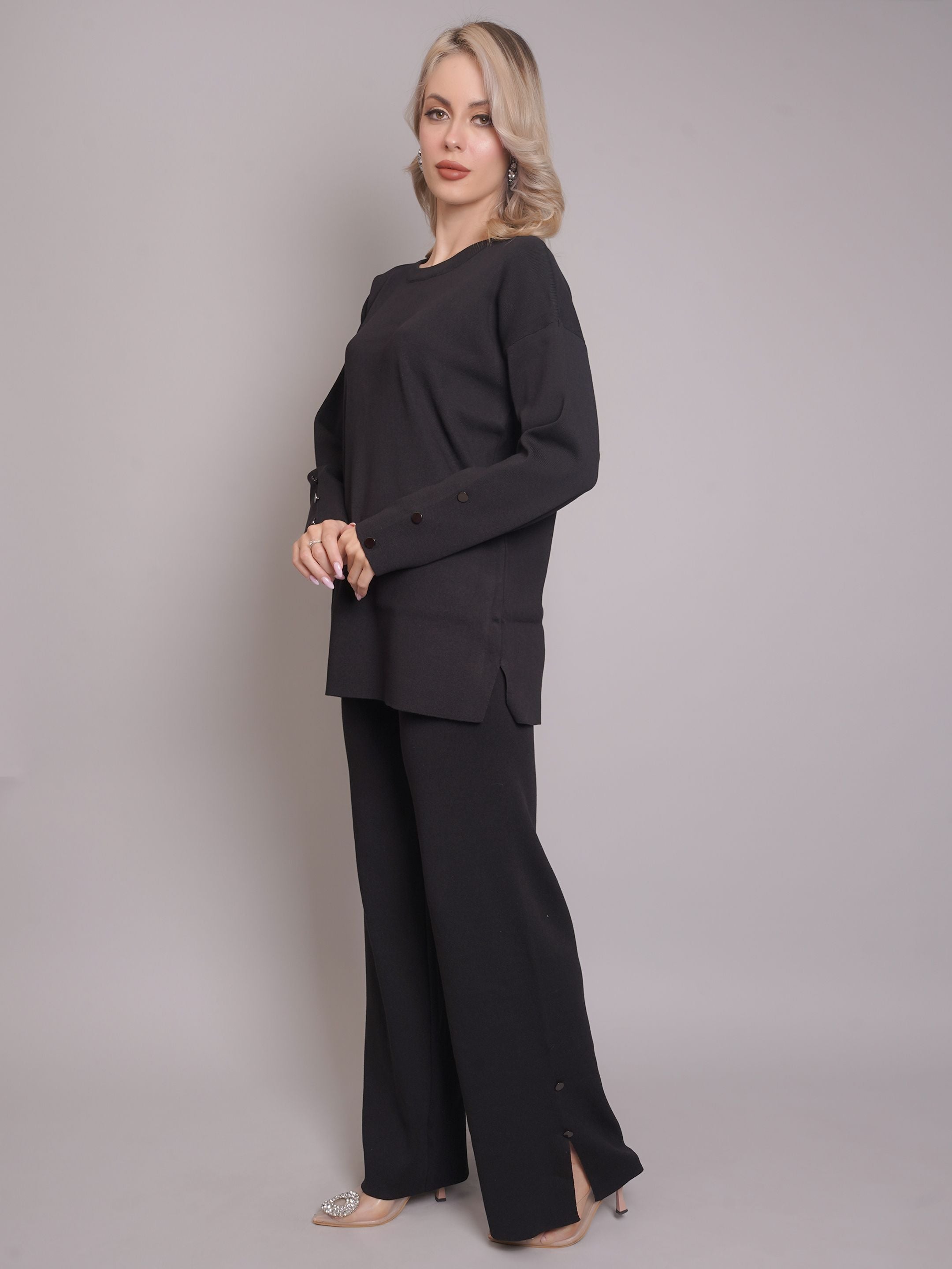 Buttoned Two-Piece Set