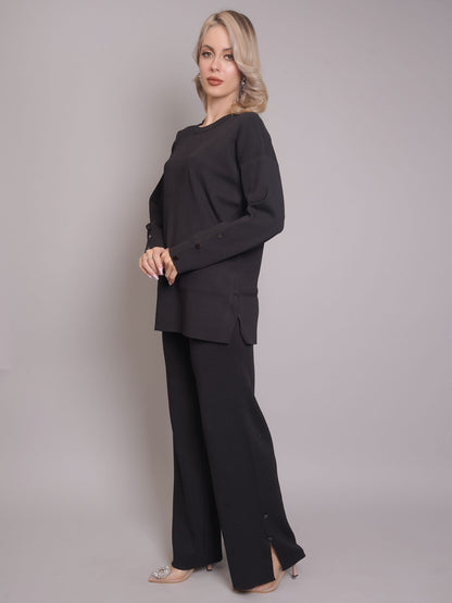 Buttoned Two-Piece Set