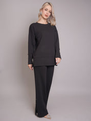 Buttoned Two-Piece Set