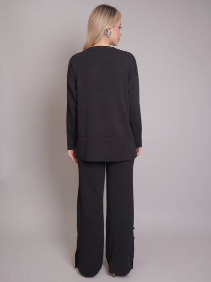 Buttoned Two-Piece Set