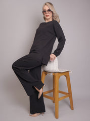 Buttoned Two-Piece Set