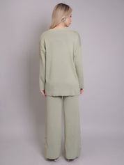 Buttoned Two-Piece Set