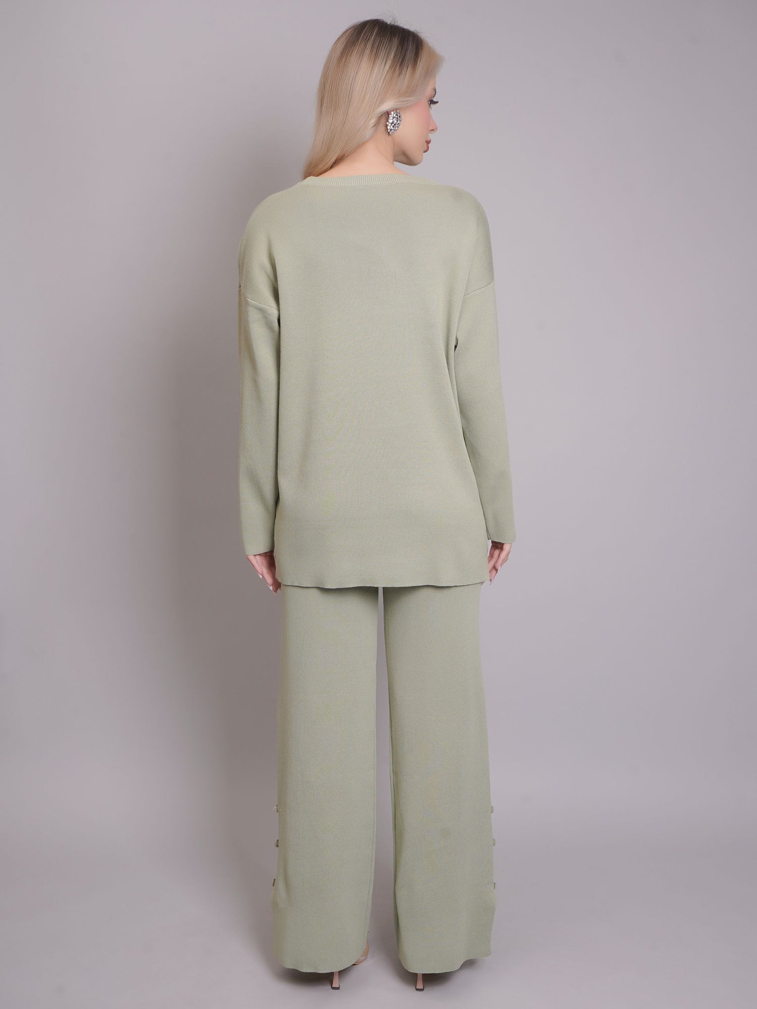 Buttoned Two-Piece Set