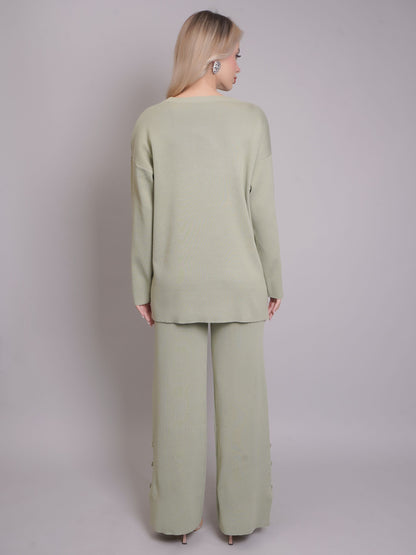 Buttoned Two-Piece Set