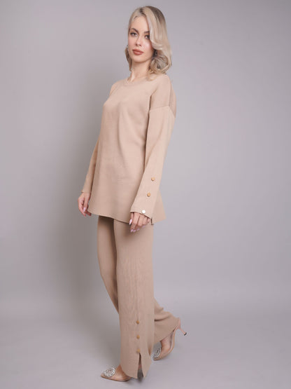 Buttoned Two-Piece Set