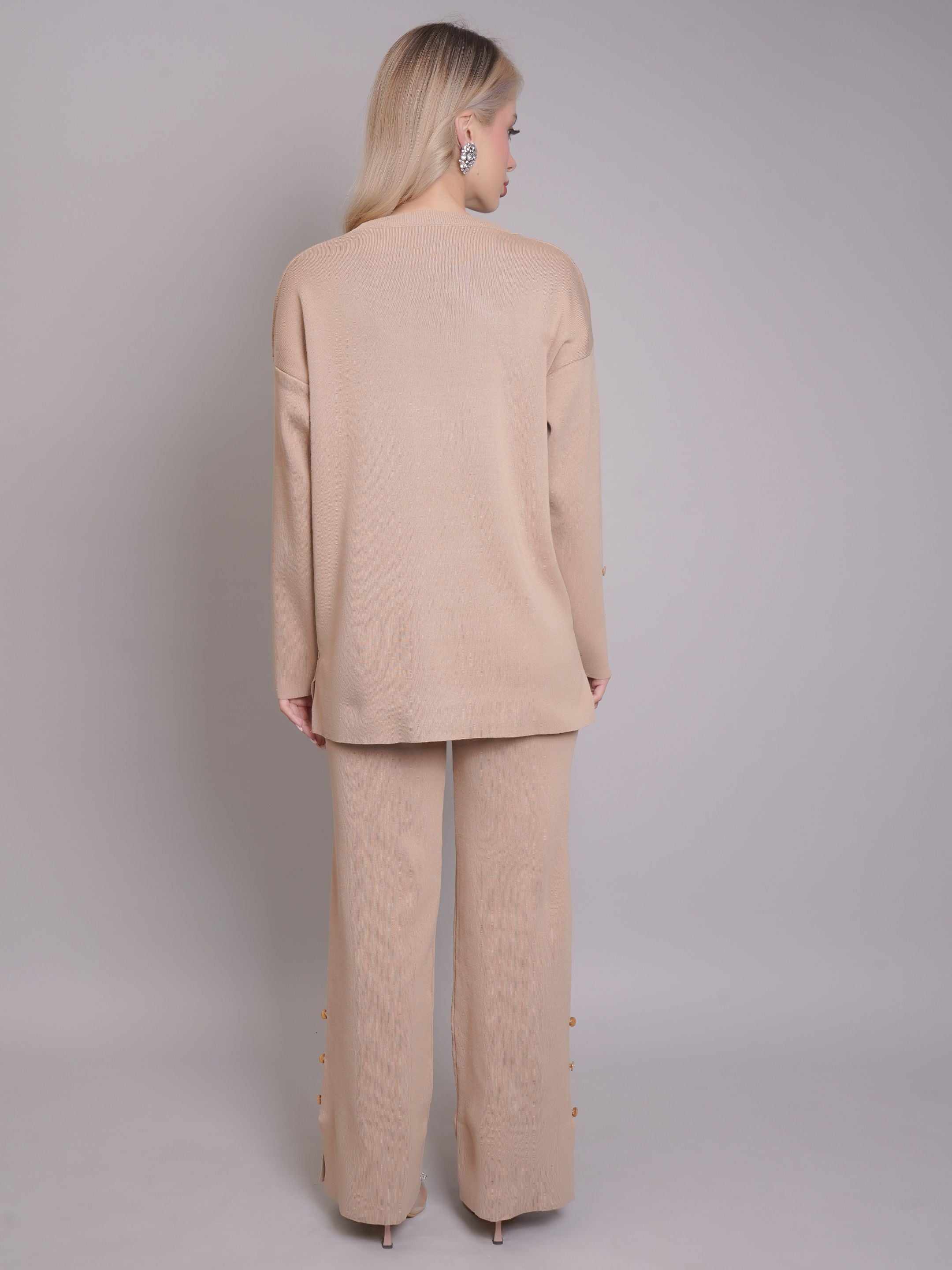 Buttoned Two-Piece Set