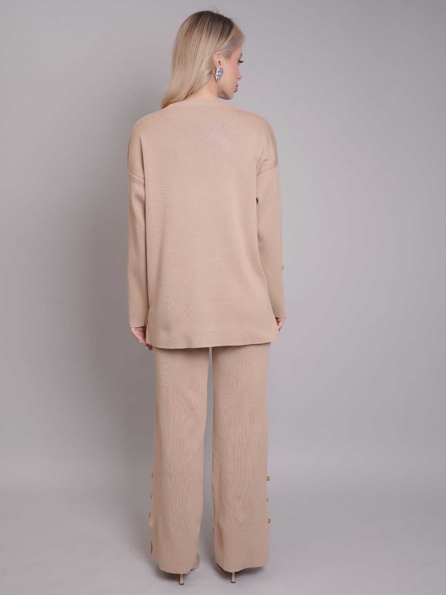 Buttoned Two-Piece Set