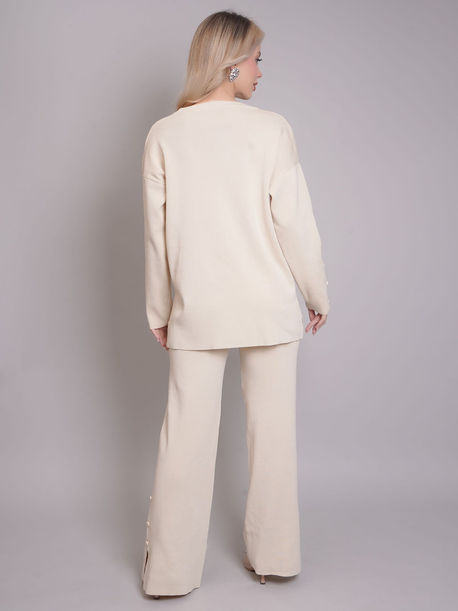 Buttoned Two-Piece Set