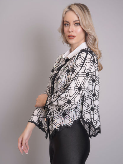 Chain Stitch Embroidered Shirt