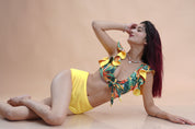 Plunge Tie-Knot Floral Bikini