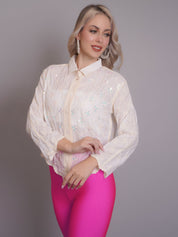 Chain Stitch Embroidered Shirt