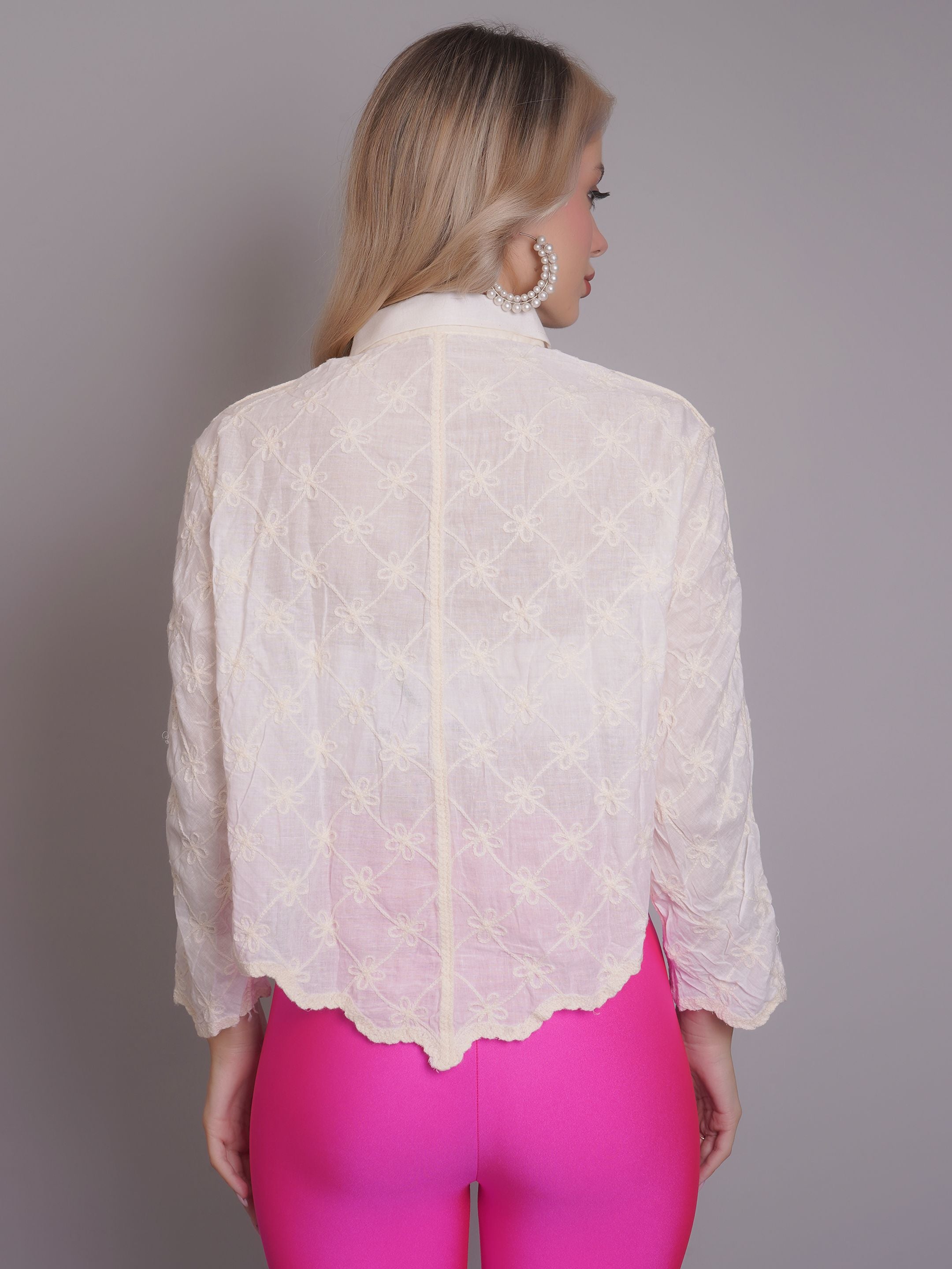 Chain Stitch Embroidered Shirt