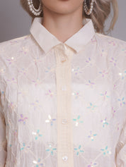 Chain Stitch Embroidered Shirt