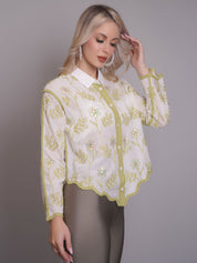 Chain Stitch Embroidered Shirt